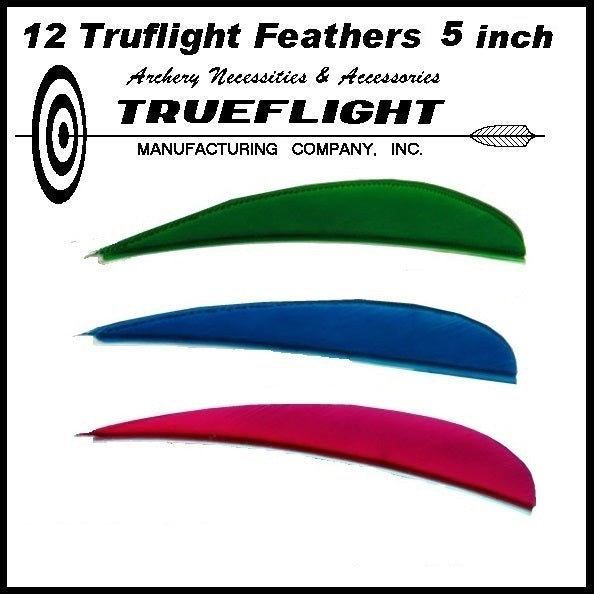 truflight feathers 5 inch parabolic red blue green yellow red