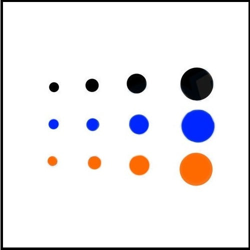 Shrewd Dot Kit With orange blue black dots