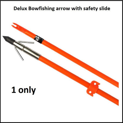 bowfishing arrow with safety slide